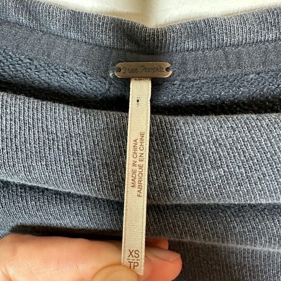 FREE People Grey Oh Marley Sweatshirt XS - Picture 4 of 7